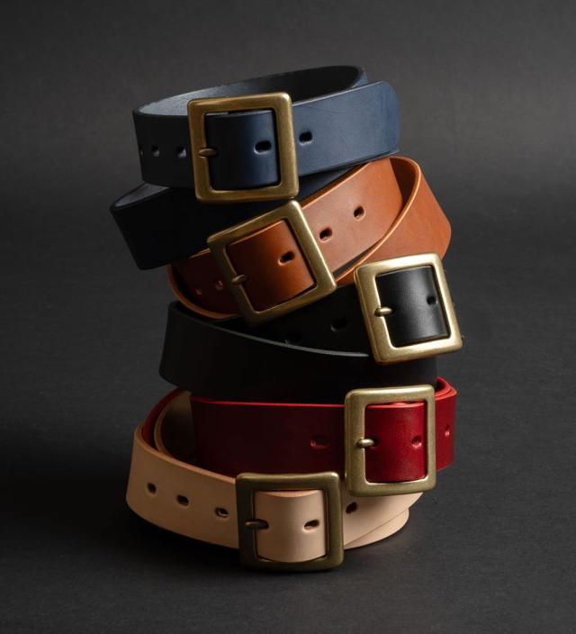 BIGJOHN レザーベルト BIG JOHN 姫路レザーベルト BELT オリーブ BIG