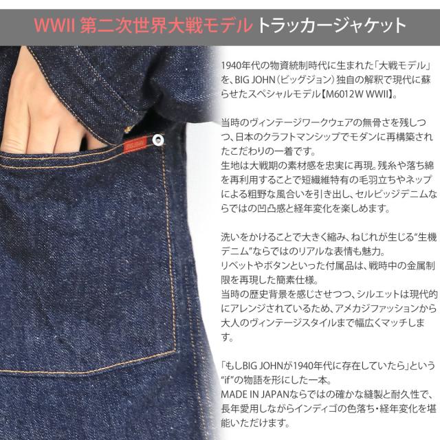 1940年代大戦モデルを再構築 】Gジャン ビッグジョン 10oz WWII 第二次