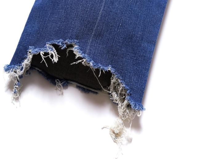 BIG JOHN ビッグジョン レディース ストレートレッグ アンクル丈 スタンダードストレートデニム ハイパーストレッチ イスコ ISKO M3 ダメージ