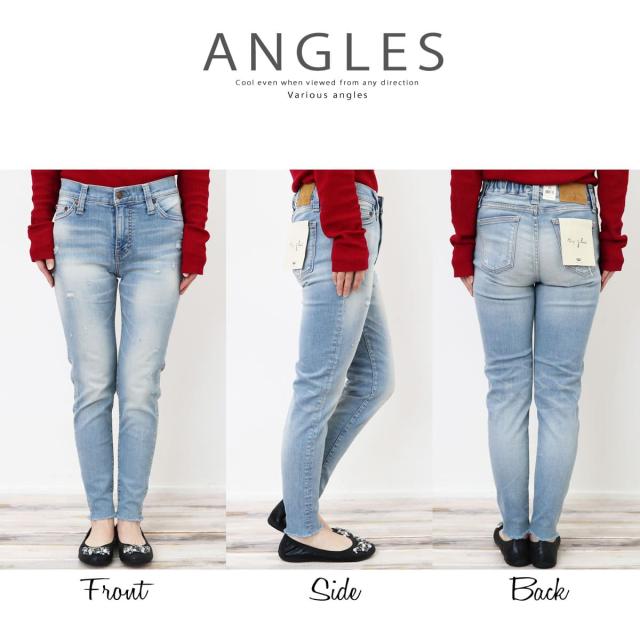 BIG JOHN ビッグジョン レディース ヌードレッグ スキニーデニムパンツ ハイパーストレッチ M3 mml106k 456c 444c bk02 タイトシルエット ライトブルー ブラック ダメージ ペイント カットオフ ヴィンテージ ジッパーフライ 送料無料 Nude Leg 2025年 BIG JOHN ビッグジョン レディース ヌードレッグ スキニーデニムパンツ