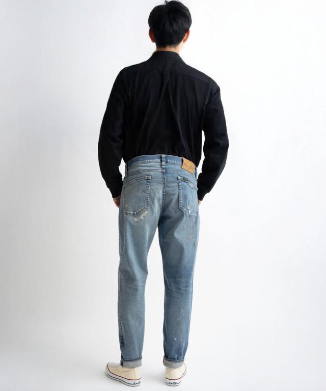 ジーンズ ビッグジョン ヴィンテージリペア加工 キャロットレッグ