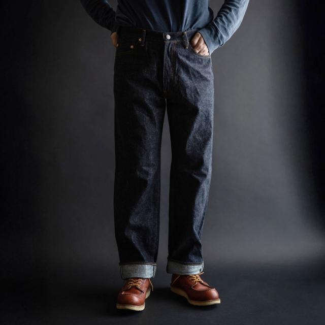 【 幻の50年前のジャパニーズデニムを復刻 】石川台デニム レギュラーストレートジーンズ ビッグジョン 14oz セルビッチデニム アメリカ綿 BIG JOHN ISHIKAWADAI DENIM REGULAR STRAIGHT ( S1953W (001) ) ストレート ジッパーフライ インディゴセルビッジ メンズ アーベン_3