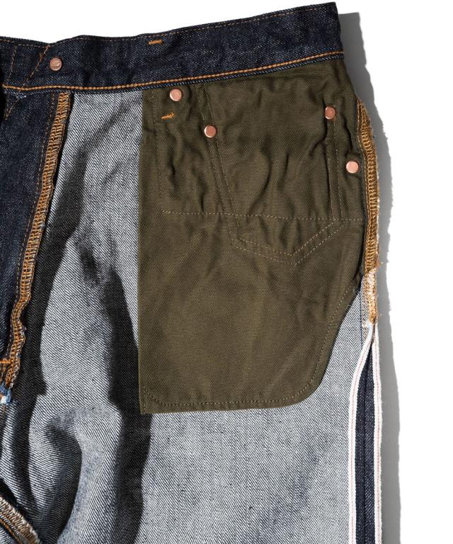 【 幻の50年前のジャパニーズデニムを復刻 】石川台デニム テーパードジーンズ ビッグジョン 14oz セルビッチデニム アメリカ綿 BIG JOHN ISHIKAWADAI DENIM TAPERED FIT ( S1956W (001) ) テーパードフィット ジッパーフライ インディゴセルビッジ メンズ アーベン_7