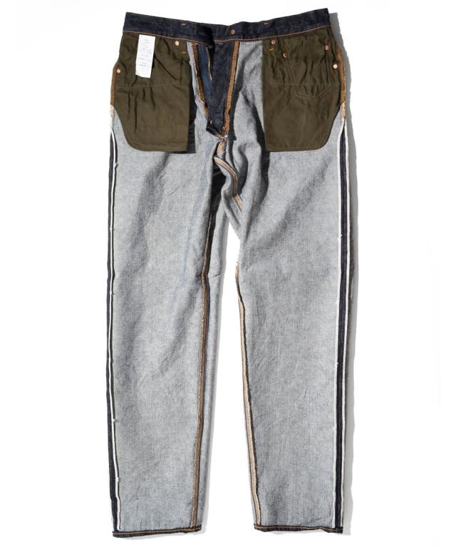 【 幻の50年前のジャパニーズデニムを復刻 】石川台デニム テーパードジーンズ ビッグジョン 14oz セルビッチデニム アメリカ綿 BIG JOHN ISHIKAWADAI DENIM TAPERED FIT ( S1956W (001) ) テーパードフィット ジッパーフライ インディゴセルビッジ メンズ アーベン_8