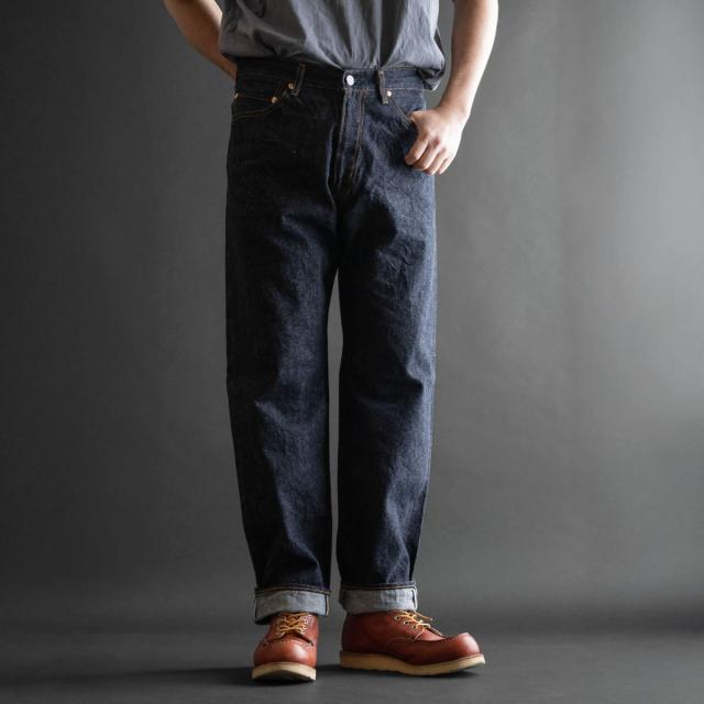 【 幻の50年前のジャパニーズデニムを復刻 】石川台デニム テーパードジーンズ ビッグジョン 14oz セルビッチデニム アメリカ綿 BIG JOHN ISHIKAWADAI DENIM TAPERED FIT ( S1956W (001) ) テーパードフィット ジッパーフライ インディゴセルビッジ メンズ アーベン_2
