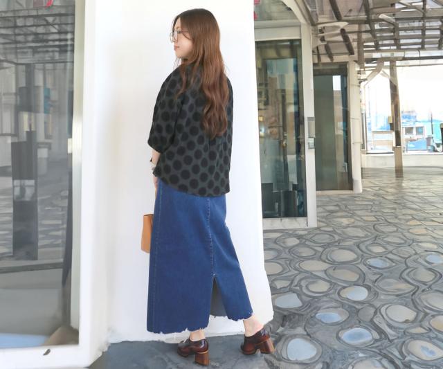 涼やかに、ふんわり軽やかに 】シャツ ブロカント 水玉キャンバス