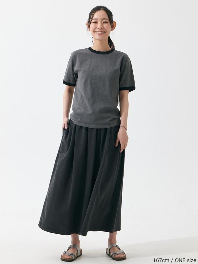 【 WOMENS 】スカート GOOD ON グッドオン ギャザーT-マキシスカート ( GOSK2201 ) セットインポケット付き Tシャツ生地 ウエストゴム マキシ丈スカート レディース ウィメンズ ロング丈 マキシ丈 ベーシック シンプル おしゃれ アーベン 普段使い_5