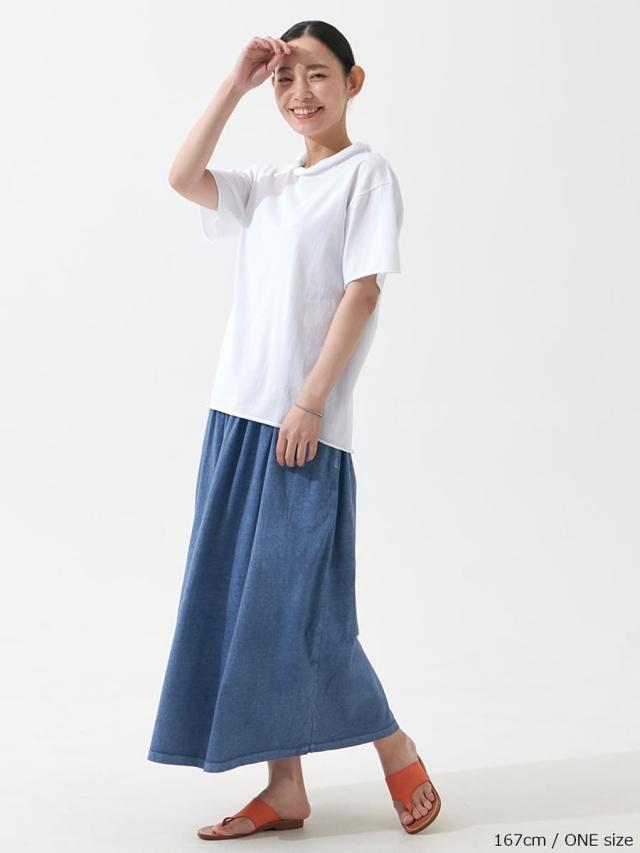【 WOMENS 】スカート GOOD ON グッドオン ギャザーT-マキシスカート ( GOSK2201 ) セットインポケット付き Tシャツ生地 ウエストゴム マキシ丈スカート レディース ウィメンズ ロング丈 マキシ丈 ベーシック シンプル おしゃれ アーベン 普段使い_9