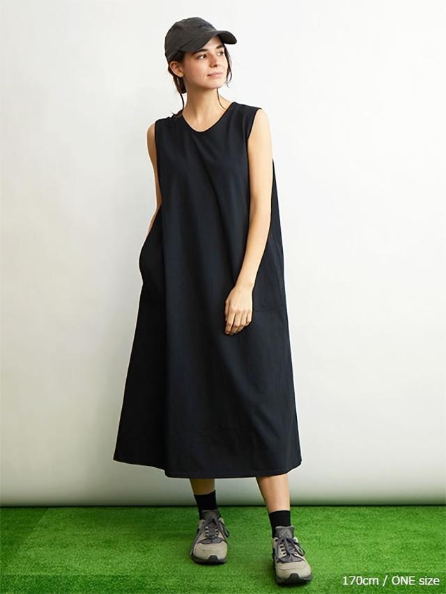 【 WOMENS 】ワンピースドレス GOOD ON グッドオン テントT-ドレス Tシャツ カットソー ( GOOP1905 ) Aライン ノースリーブ ポケット付き ワンピース ピグメント染め レディース ウィメンズ カジュアル アメカジ ベーシック シンプル おしゃれ アーベン 普段使い