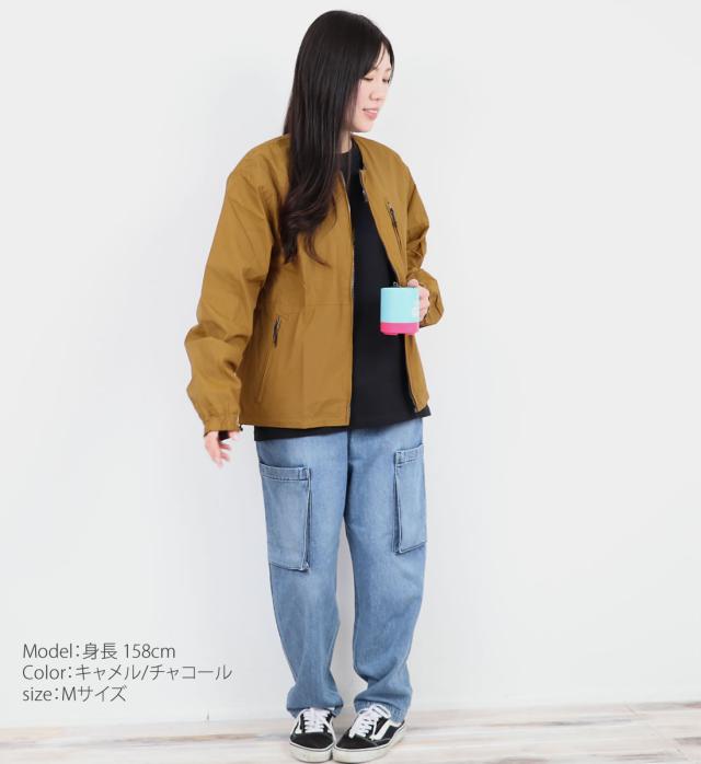 ジャケット ジムマスター リバーシブル Gym Master アウター RVナイロンウィンドブレイク ノーカラー ジャケット ( g918634 ) アウトドア 男女兼用 レディース メンズ gymmaster ウィンドブレーカー ナイロンジャケット 軽アウター ライトアウター アーベン 春夏スタイル_5