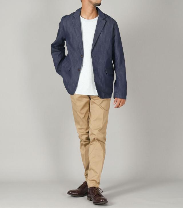 ビジネスも週末も、きちんと見せる 】チノパンツ ジャパンブルー