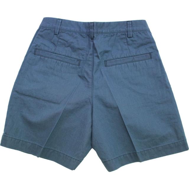 ジョンブル レディース Johnbull タック デニムショーツ ap203 ジーンズ ジーパン ひざ上丈 膝上 ショートパンツ ハーフパンツ ショーパン ワークパンツ トラウザー ジーンズ ブルー John bull おしゃれ アーベン 美脚効果 普段使い_9