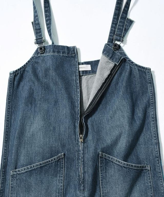 【 U.S.NAVYのデッキパンツがベース 】ジョンブル レディース Johnbull ユーズド加工 デニムチューブサロペット デニムオーバーオール ジーンズ ( JL251P35-15 ) ヴィンテージ シンチバック オールインワン John bull おしゃれ アーベン 普段使い 実用的_8