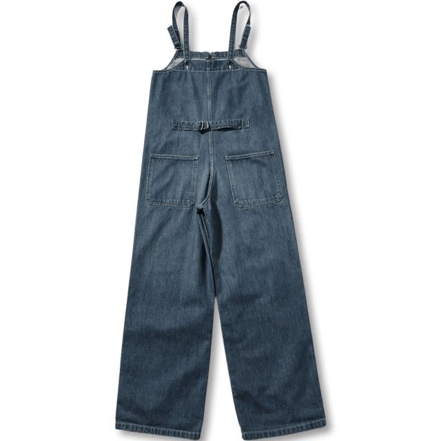 【 U.S.NAVYのデッキパンツがベース 】ジョンブル レディース Johnbull ユーズド加工 デニムチューブサロペット デニムオーバーオール ジーンズ ( JL251P35-15 ) ヴィンテージ シンチバック オールインワン John bull おしゃれ アーベン 普段使い 実用的_12