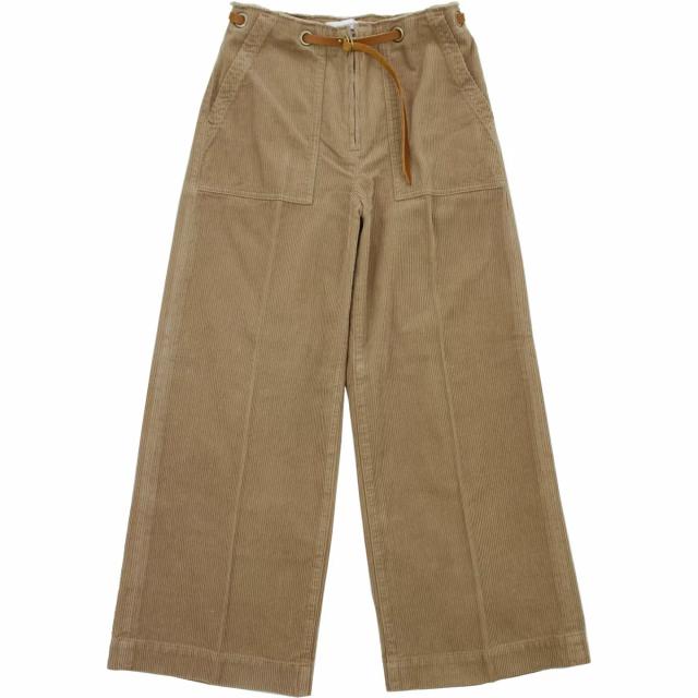 ジョンブル レディース ボトムス JOHNBULL ベルトコーデュロイ ストレートパンツ ZP203 パンツ ボトムス ワークパンツ コーデュロイ S M L 厚手 ベルト付き カーキ アイボリー ネイビー ラベンダー John bull アーベン おしゃれ_9