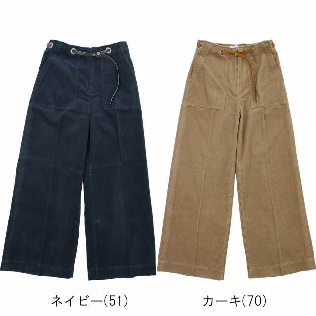 ジョンブル レディース ボトムス JOHNBULL ベルトコーデュロイ ストレートパンツ ZP203 パンツ ボトムス ワークパンツ コーデュロイ S M L 厚手 ベルト付き カーキ アイボリー ネイビー ラベンダー John bull アーベン おしゃれ_8