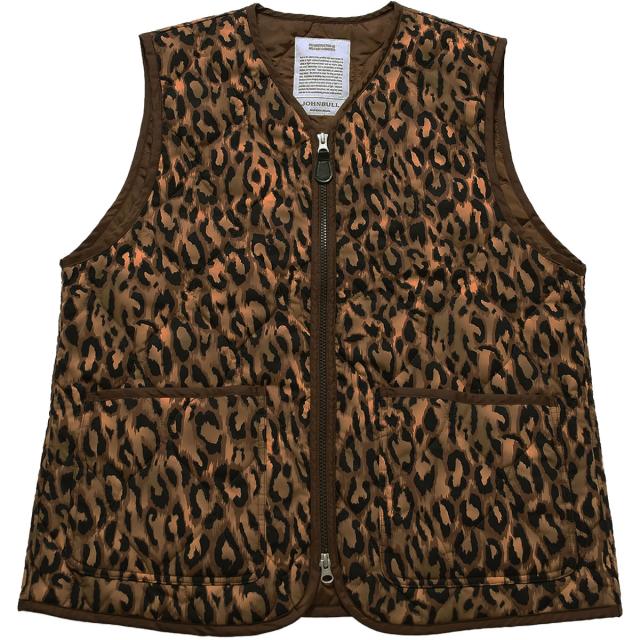 ベスト ジョンブル メンズ Johnbull キルティングジップベスト ( jm233l13 ) ジップ アウトドア チョッキ キルティングベスト アウター ジャンパー シンサレート中綿 断熱性 保温性 中綿 軽量 レオパード 豹柄 ペイズリー 総柄 レイヤード John bull おしゃれ アーベン_12