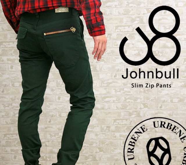 ジョンブル メンズ スリムパンツ Johnbull トリコチンストレッチ