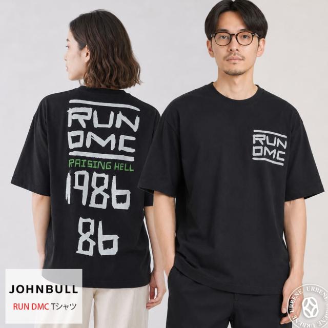 JOHNBULL ジョンブル RUN DMC Tシャツ メンズ レディース 半袖 プリントTシャツ アーティストTシャツ バンドTシャツ ロックTシャツ ヒップホップ Run-D.M.C. ユニセックス オーバーサイズ アメカジ ストリート おしゃれ アーベン_jnb_mtt 7,480円