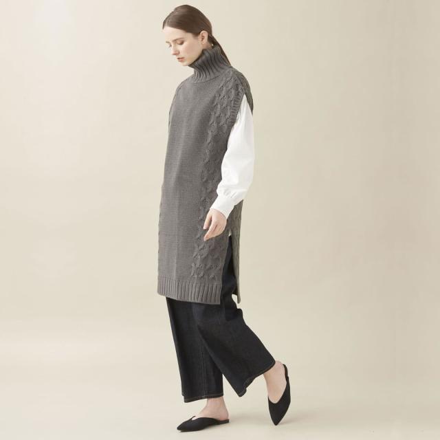 ケレン Kelen ワンピース ニット ノースリーブ Nataly lkl19fop6 ナタリー レディース ミディアム 秋色 S M キャメル チャコール オフホワイト ざっくりニット おしゃれ アーベン 送料無料 普段使い 実用的 2026年_6