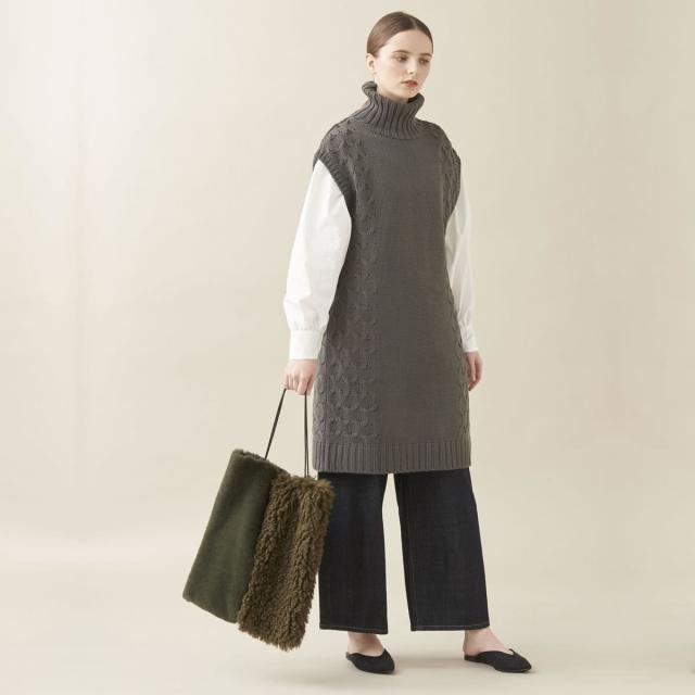 ケレン Kelen ワンピース ニット ノースリーブ Nataly lkl19fop6 ナタリー レディース ミディアム 秋色 S M キャメル チャコール オフホワイト ざっくりニット おしゃれ アーベン 送料無料 普段使い 実用的 2026年_5