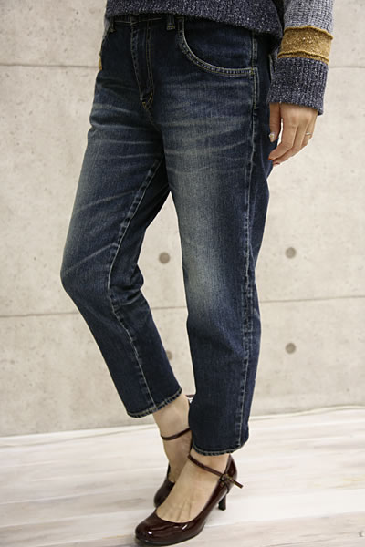 DEEPBLUE ディープブルー アンクル丈 甘織り ストレッチ デニムパンツ