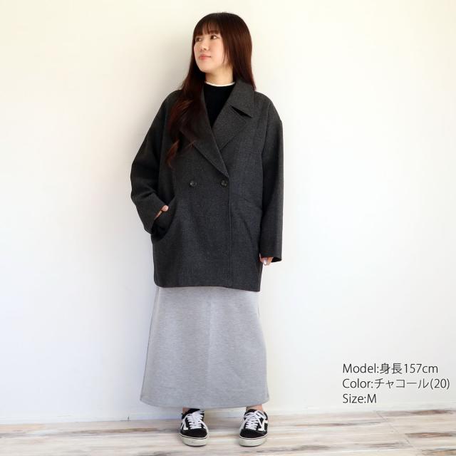 レディースコート ZAMPA ザンパ ビックカラー オーバーサイズコート