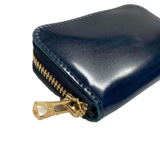 ミニ財布 日本製 コードバン×栃木レザー 紺 712 新品 コンパクト 財布 ミニ財布 日本製 コードバン×栃木レザー 紺 ネイビー 712 新品