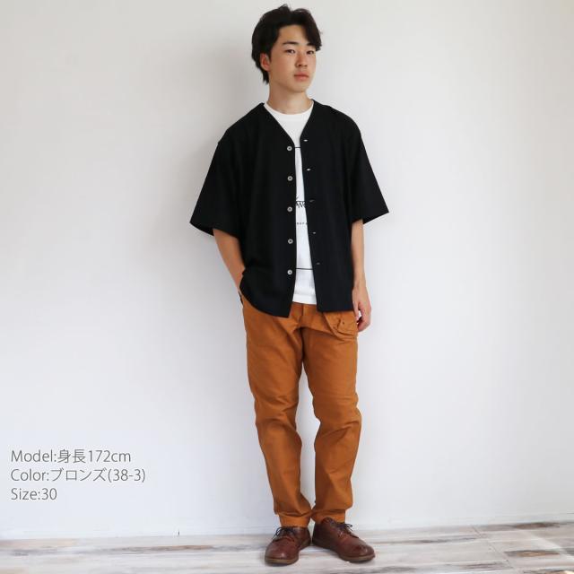 SPELLBOUND スペルバウンド メンズ バックサテンストレッチ バグズパンツ ( 43-687t ) スリム テーパード カラーパンツ アシンメトリーポケット 虫取りパンツ タイト Bug Spellbound アーベン 普段使い 実用的_2