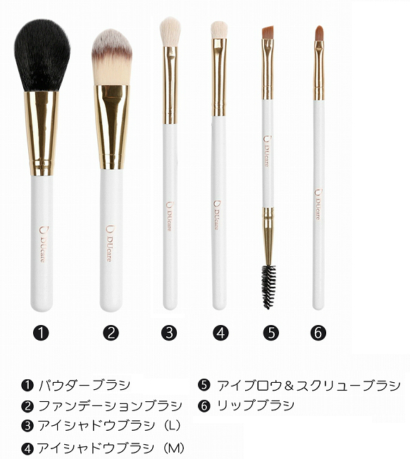 ドゥケア Ducare メイクブラシセット メイクブラシbook メイクブラシ初心者の方にも分かりやすい小冊子にブラシ6本セットとポーチ付の通販はau Pay マーケット Ducare チノン