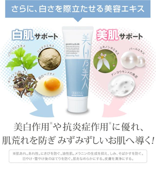 美白パック 送料無料 美白乃美人から 美白マスクの美白パックの登場 の通販はau Pay マーケット わくわく店