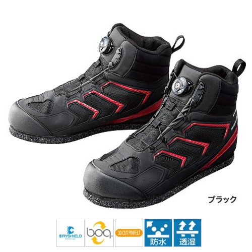 シマノ フットウェア ドライシールド・3Dカットピンフェルトシューズ(ハイカット) FS-085P 26.5cm ブラック