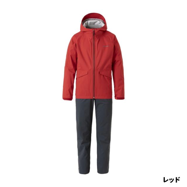 【現品限り】 シマノ レディースウェア ベーシック フィッシングレインスーツ WM レッド RA-005V