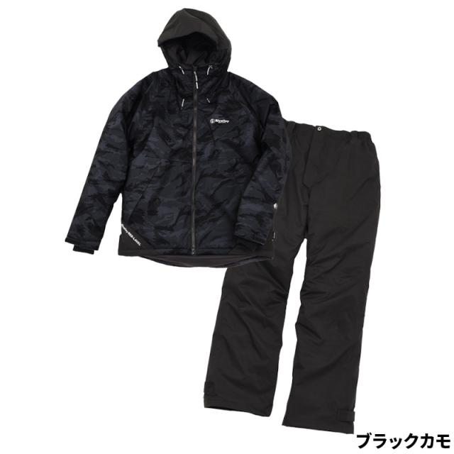 双進 防寒ウェア RL ストレッチウォームスーツ LL ブラックカモ 6450の通販は