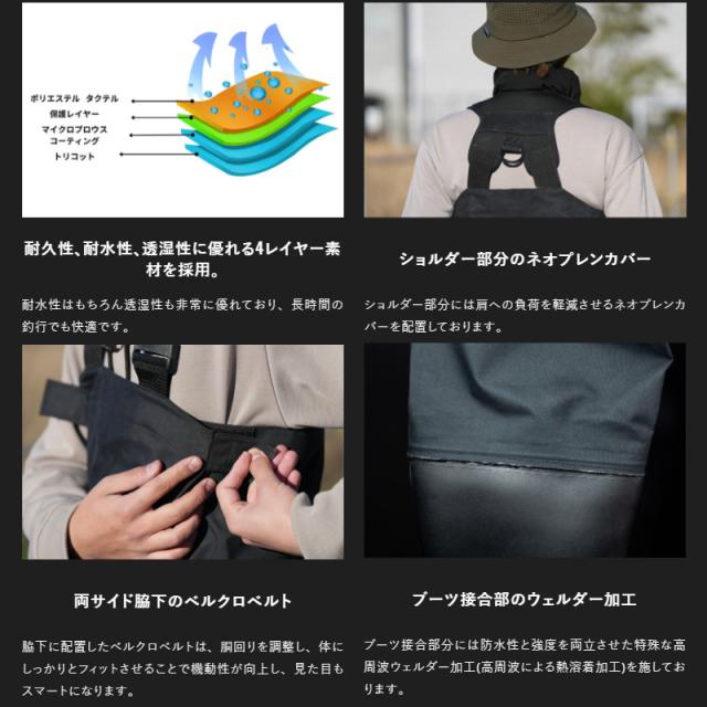 ジャッカル ウェーダー ブリーザブルシークウェーダー フェルトピン XXXL_5