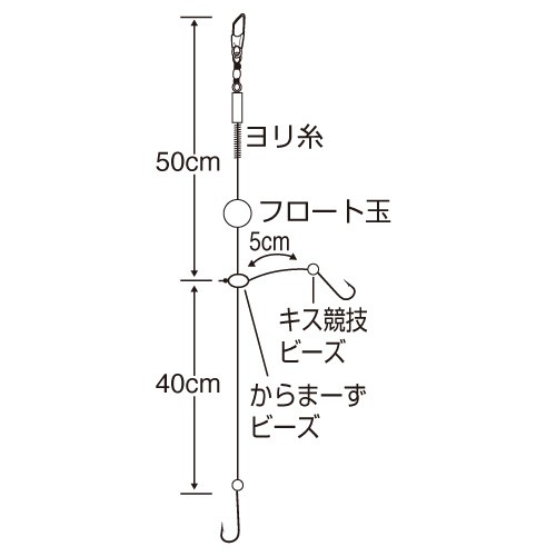 ささめ針 キス船釣りフロートスペシャル B 212 針7号 ハリス1号 通販 Au Wowma ワウマ