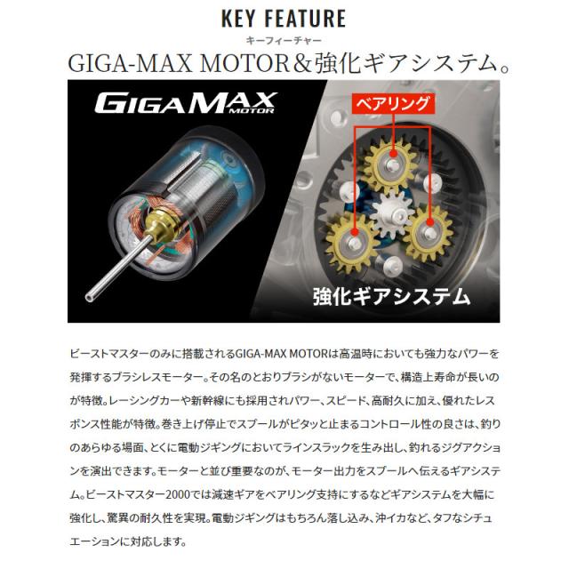 シマノ 電動リール ビーストマスター 2000 右ハンドル 22年モデル 電動リール_3
