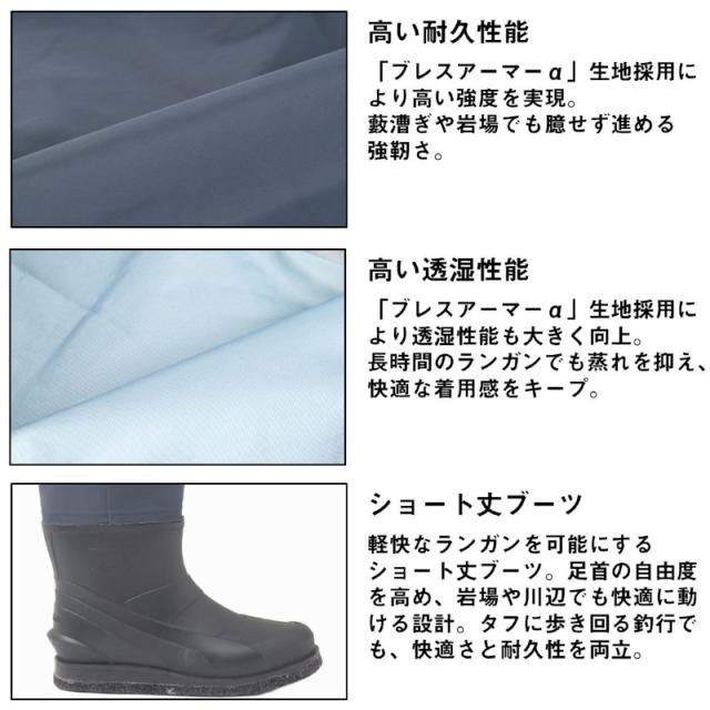 ダイワ ウェーダー BW-4351(ラジアルソール)ブレスウェーダー S (24.0-24.5cm) ブラック_4