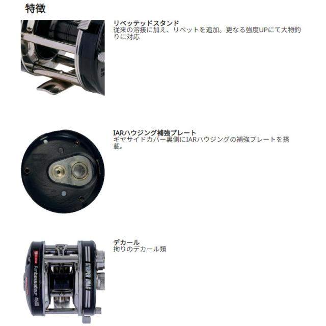 アブガルシア アンバサダー 5500 ストライパー ブラック 右ハンドル 24年モデル_3