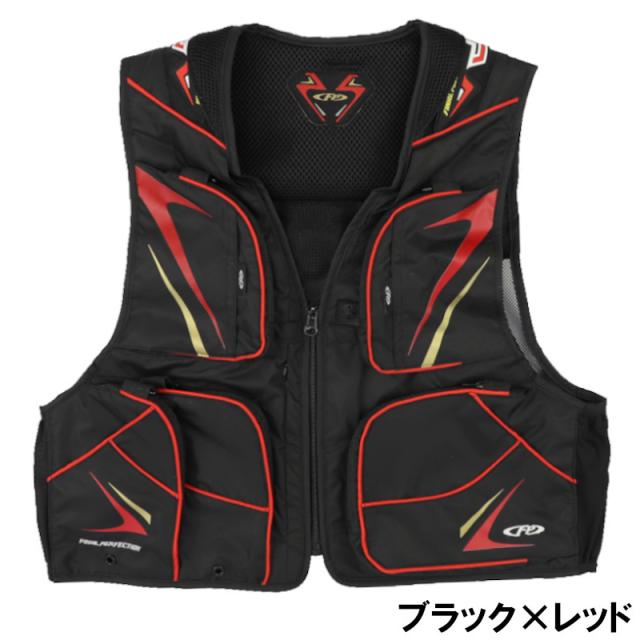 ウェア FP-5180 鮎ベスト M ブラック×レッドの通販は