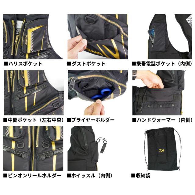 ダイワ ライフジャケット DF-3023T トーナメント バリアテック サイバーフロート 2XL ホワイト_3