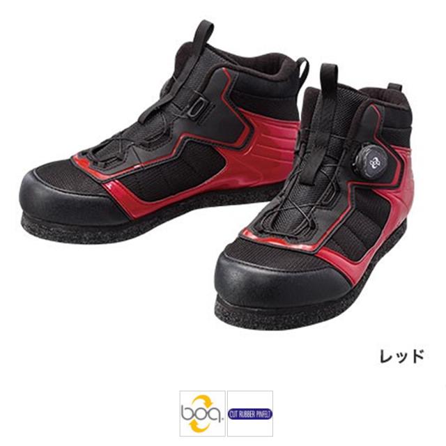 シマノ フットウェア カットラバーピンフェルトフィットシューズ LT FS-041Q 25cm レッド