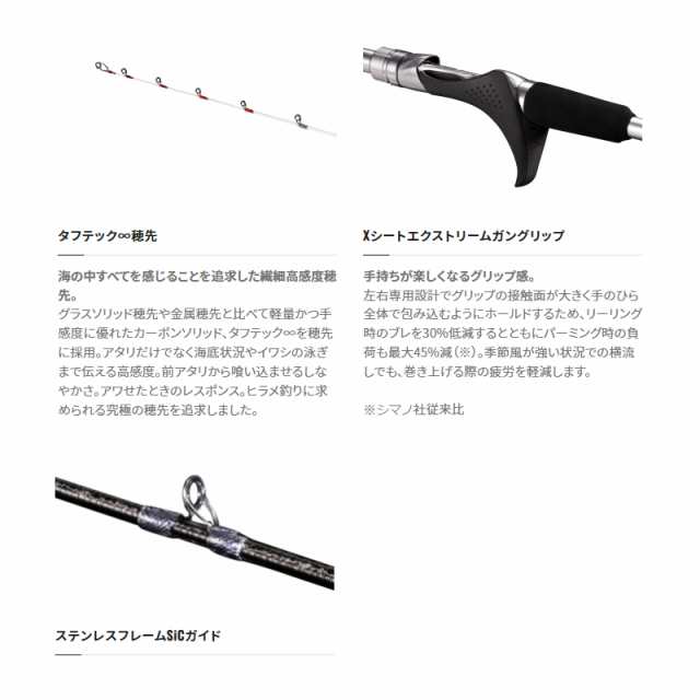 シマノ 船竿 リアランサー ヒラメ 73 MH270/RIGHT 22年モデル【大型商品】【同梱