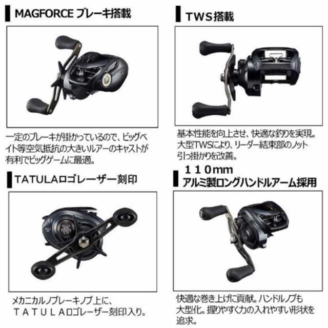 ダイワ ベイトリール タトゥーラ TW 400XHL 左ハンドル [2021年追加モデル] - mrwatson.it