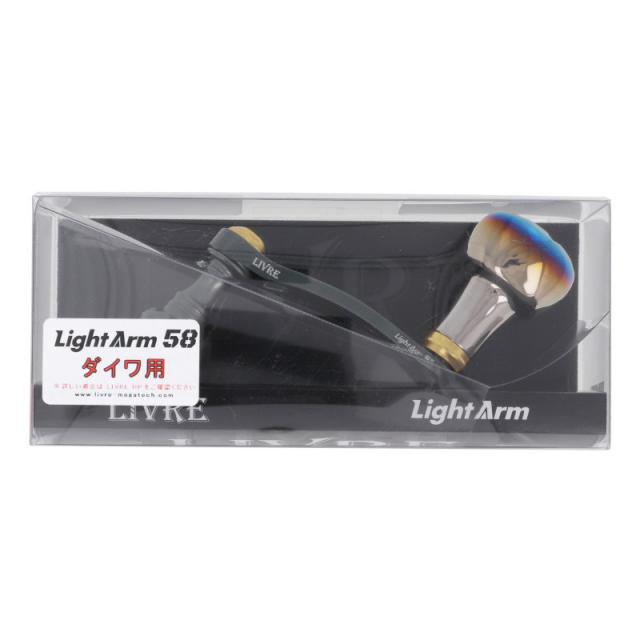 リブレ リールパーツ ライトアーム 58 EF30 ダイワ ガンメタ/ゴールド LA58-EFD1-GMG メガテック