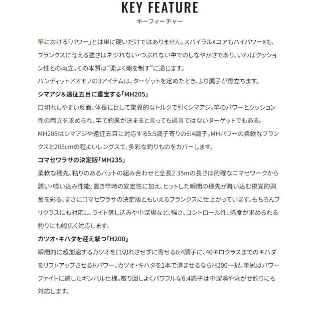 シマノ 船竿 バンディット アオモノ H200 24年モデル【大型商品】【同梱不可】【他商品同時注文不可】_4