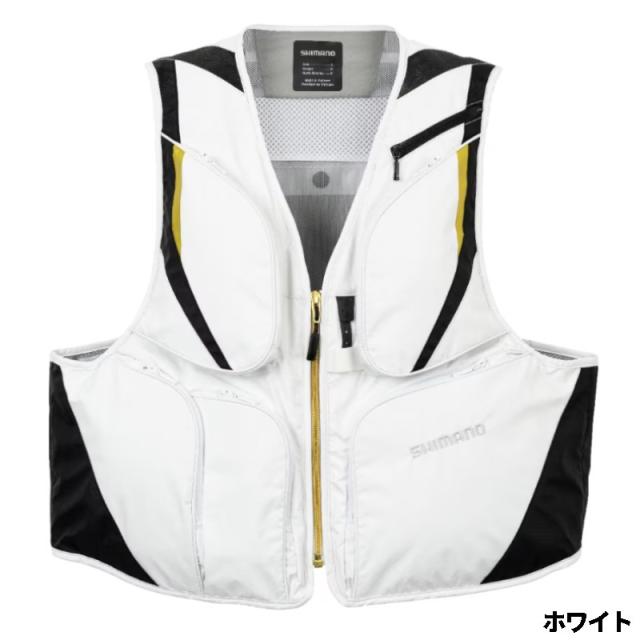 シマノ ウェア 2WAY ショートベスト 2XL ホワイト VE-520W
