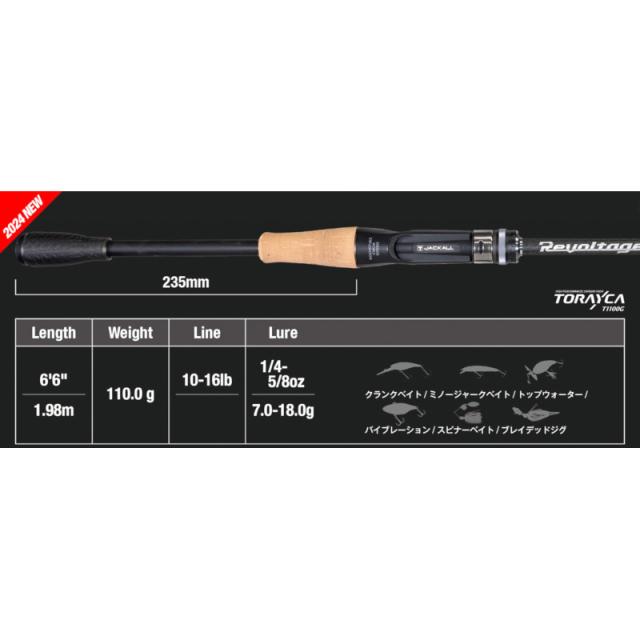ジャッカル バスロッド リボルテージ RVII-C66ML-GC (2024年追加モデル