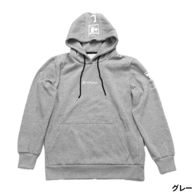ジャッカル 防寒ウェア プルオーバーフーディ HU-A001 L グレー