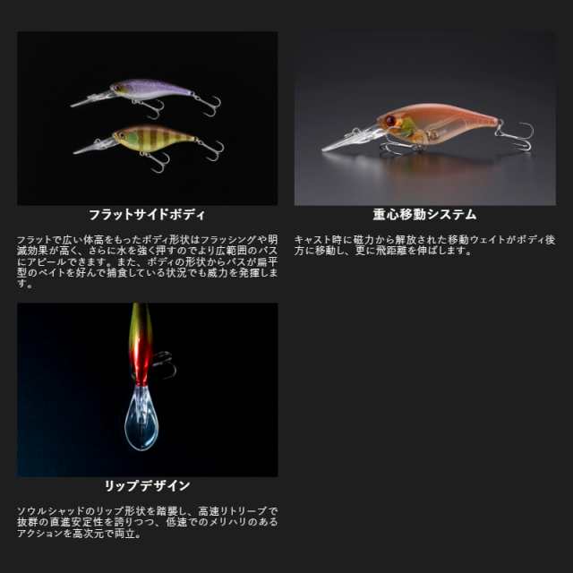 ジャッカル バスルアー ソウルフラット 58SF ブラックバックチャート【ゆうパケット】の通販はau PAY マーケット - 釣具のポイント au  PAY マーケット店